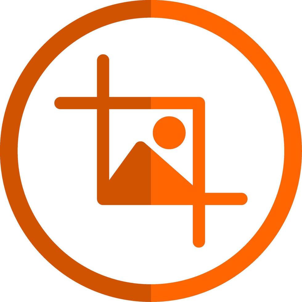 Ernte Auswahl Glyphe Orange Kreis Symbol vektor