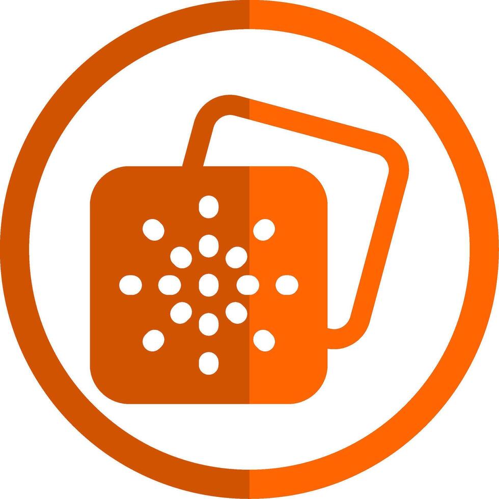 Gitter Punkte Glyphe Orange Kreis Symbol vektor