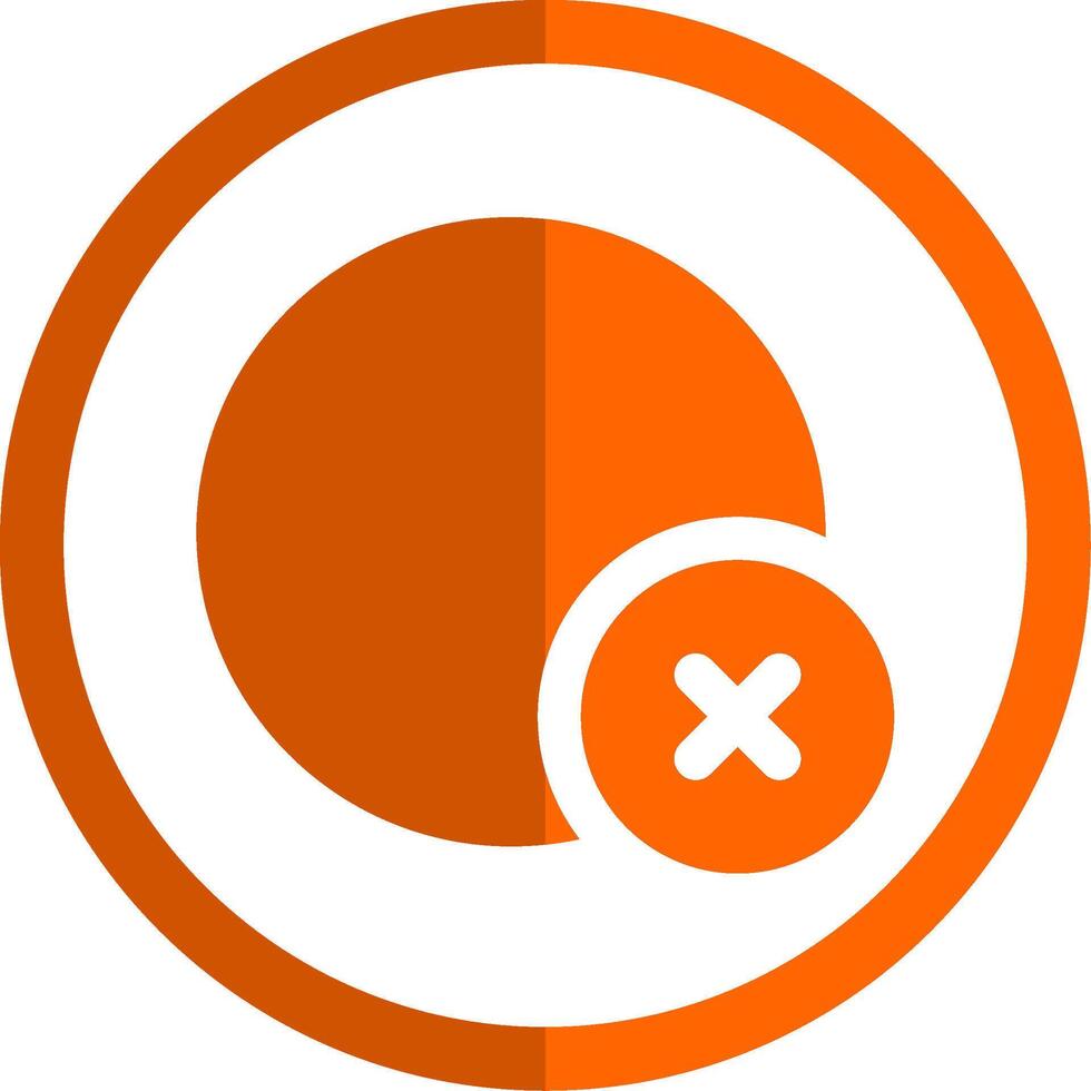 radera cirkel glyf orange cirkel ikon vektor