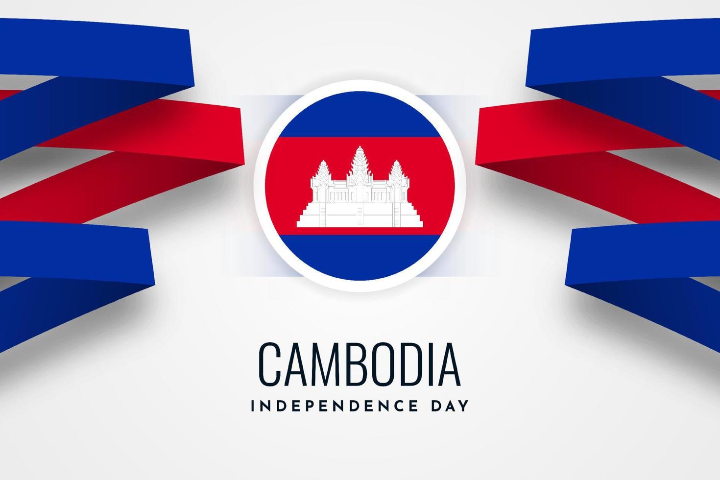 Kambodscha Unabhängigkeitstag Illustration Vorlagendesign vektor