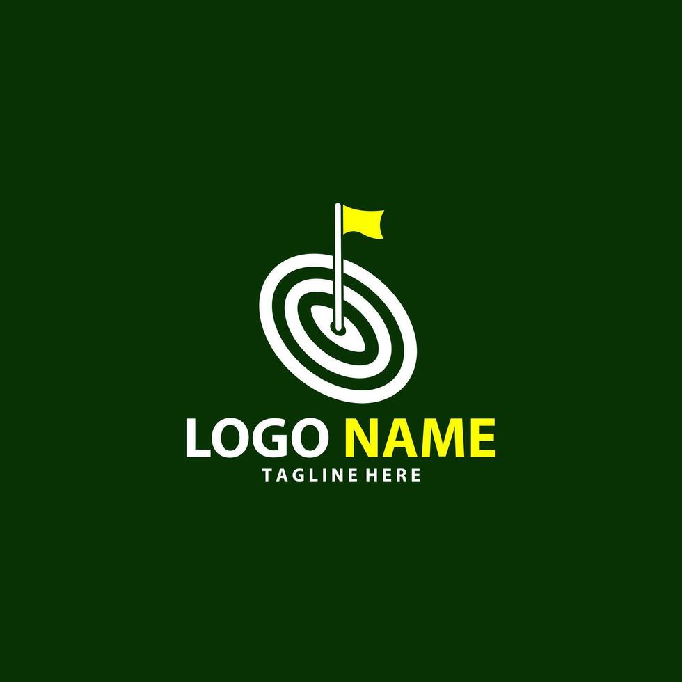 Stift Golf Vorlage Logo Design vektor