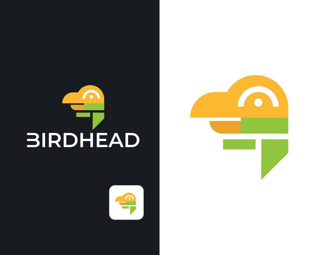abstrakt kreativ Vogel Kopf modern Fachmann kreativ Logo Design Vektor Design zum Unternehmen