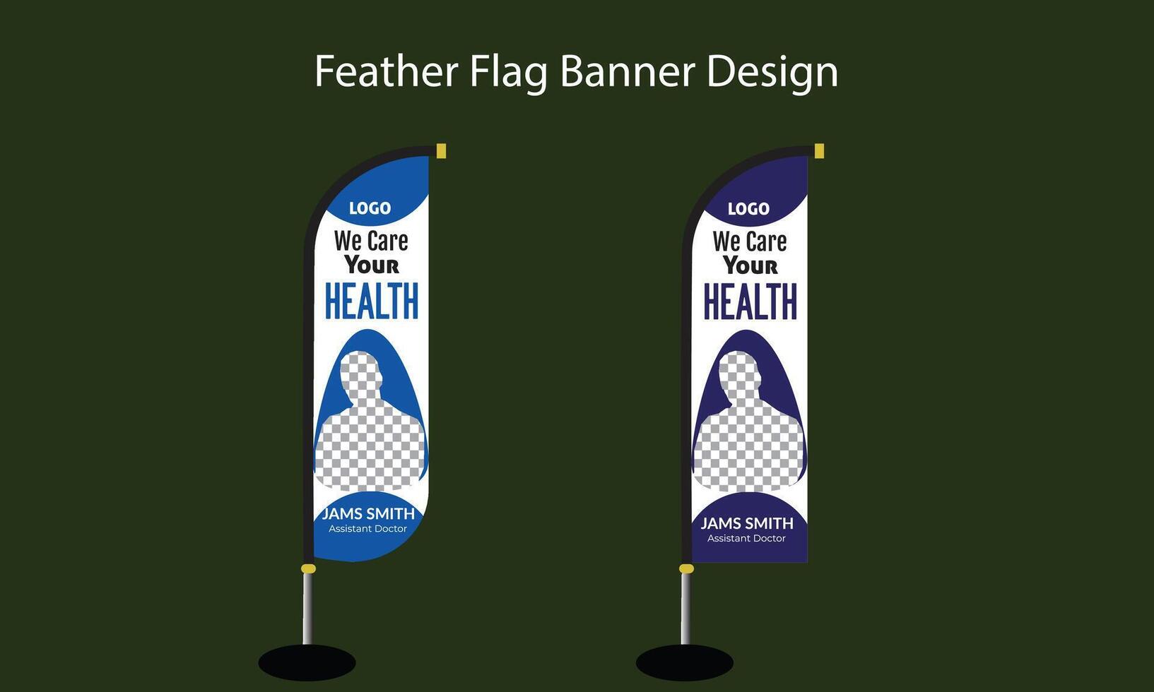 medizinisch Werbung Welle Flagge Design vektor