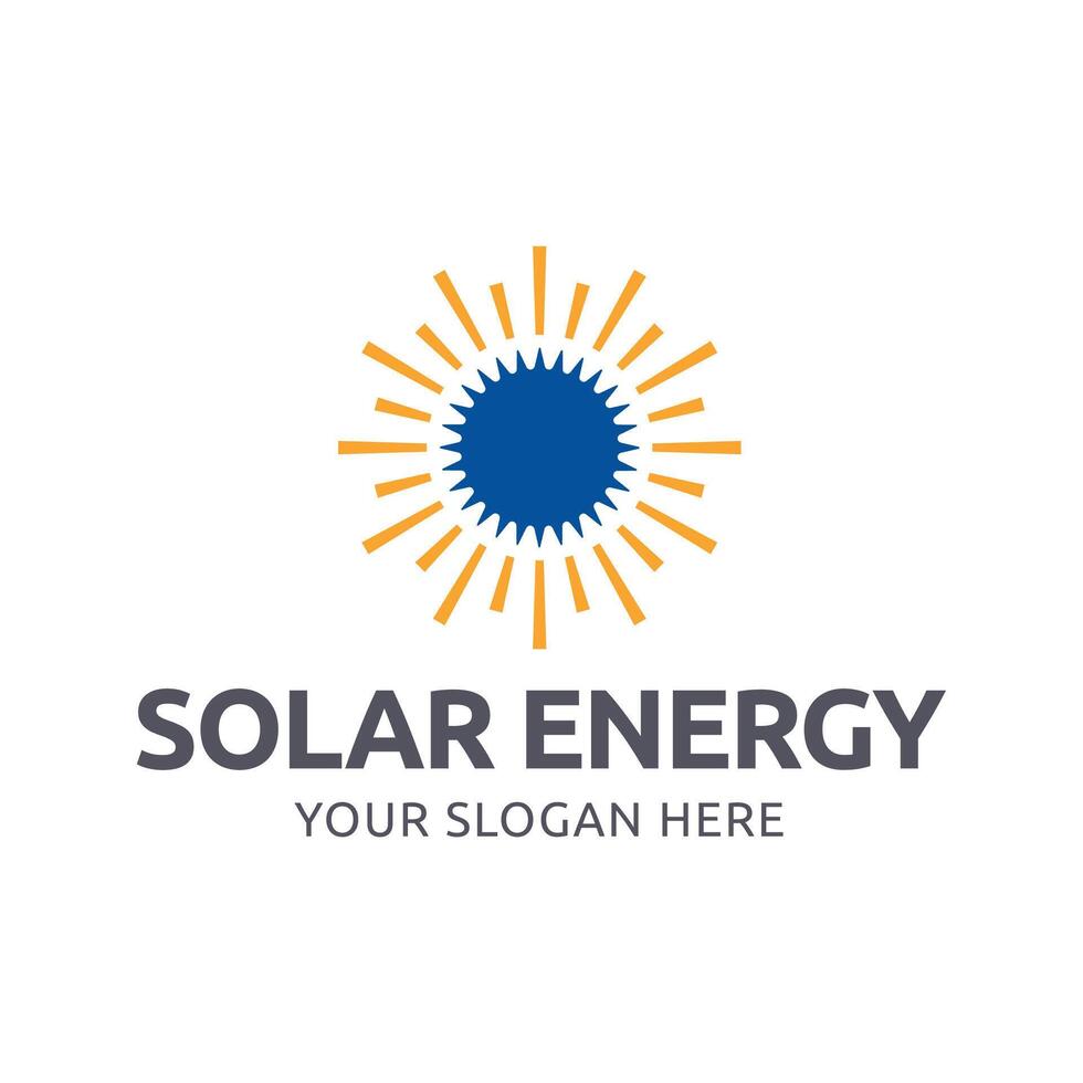 Solar- Energie Logo Design mit modern Konzept. einfach und modern Sonne Vektor Illustration