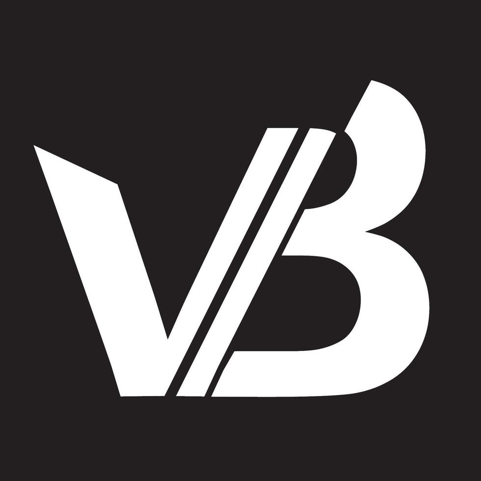 vb Brief branding Logo Design mit ein Blatt vektor