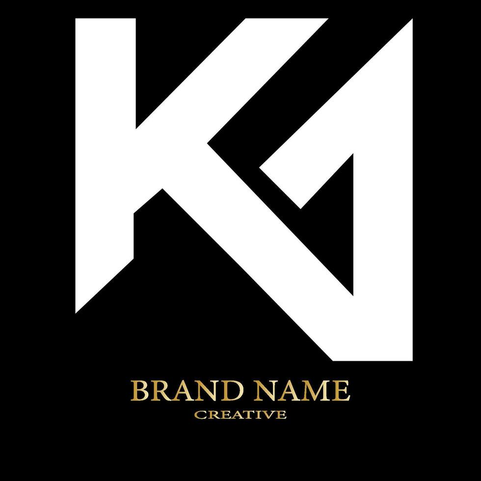 ka brev branding logotyp design med en blad.. vektor