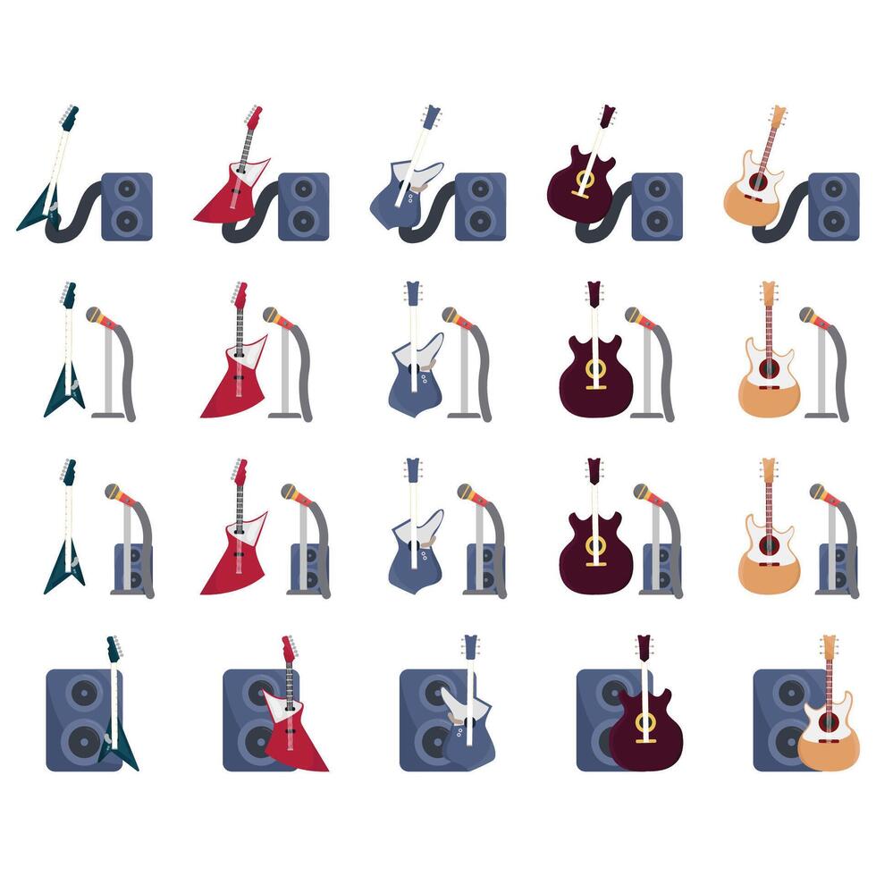 illustration av gitarr packa vektor