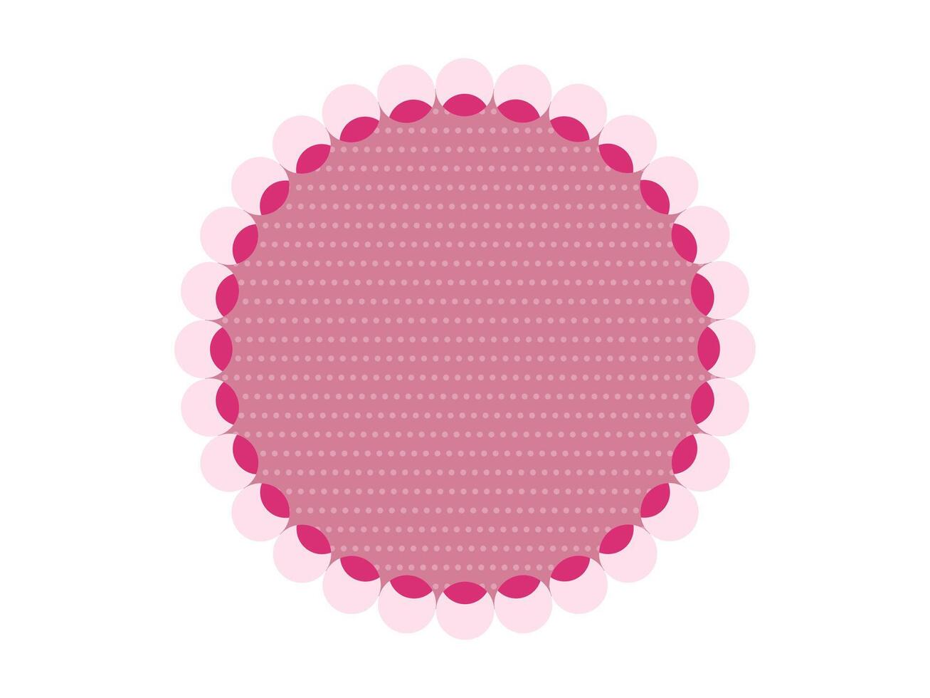 Rosa runden Rahmen mit dekorativ Muster Über Weiß Hintergrund vektor