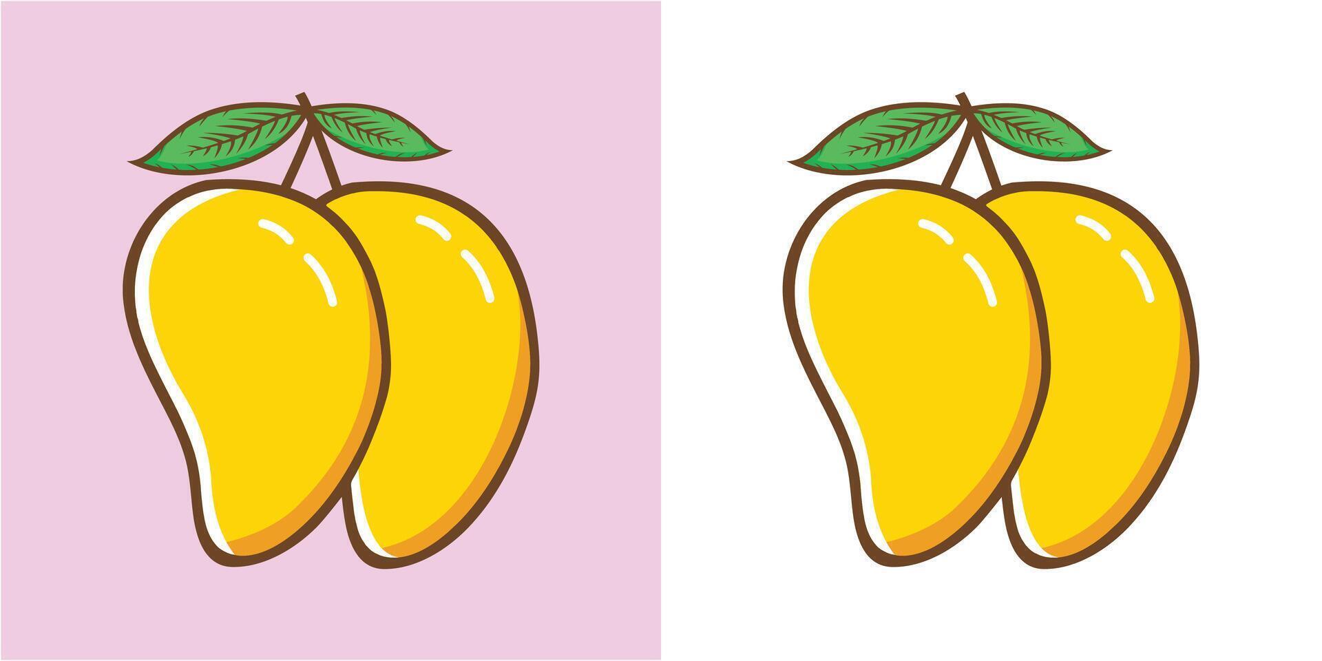Mango-Frucht-Vektor-Illustration-design vektor