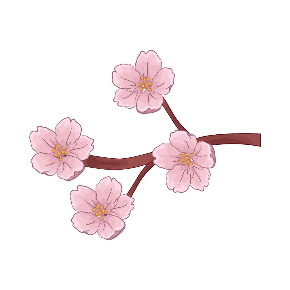 illustration av körsbär blomma vektor