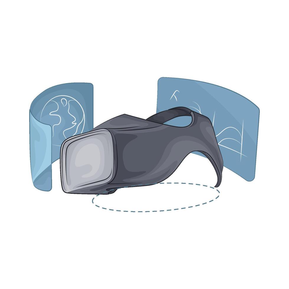 Illustration von virtuell Wirklichkeit Brille vektor