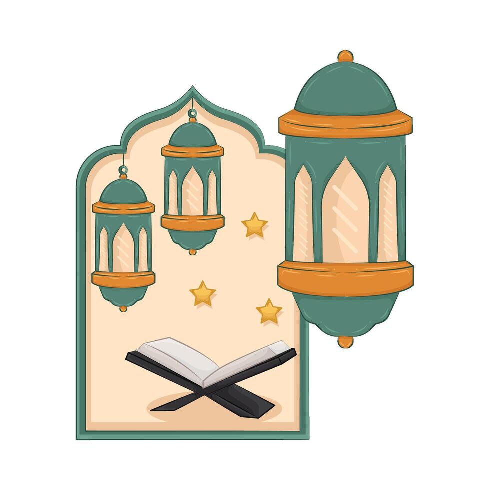 illustration av ramadan lykta vektor