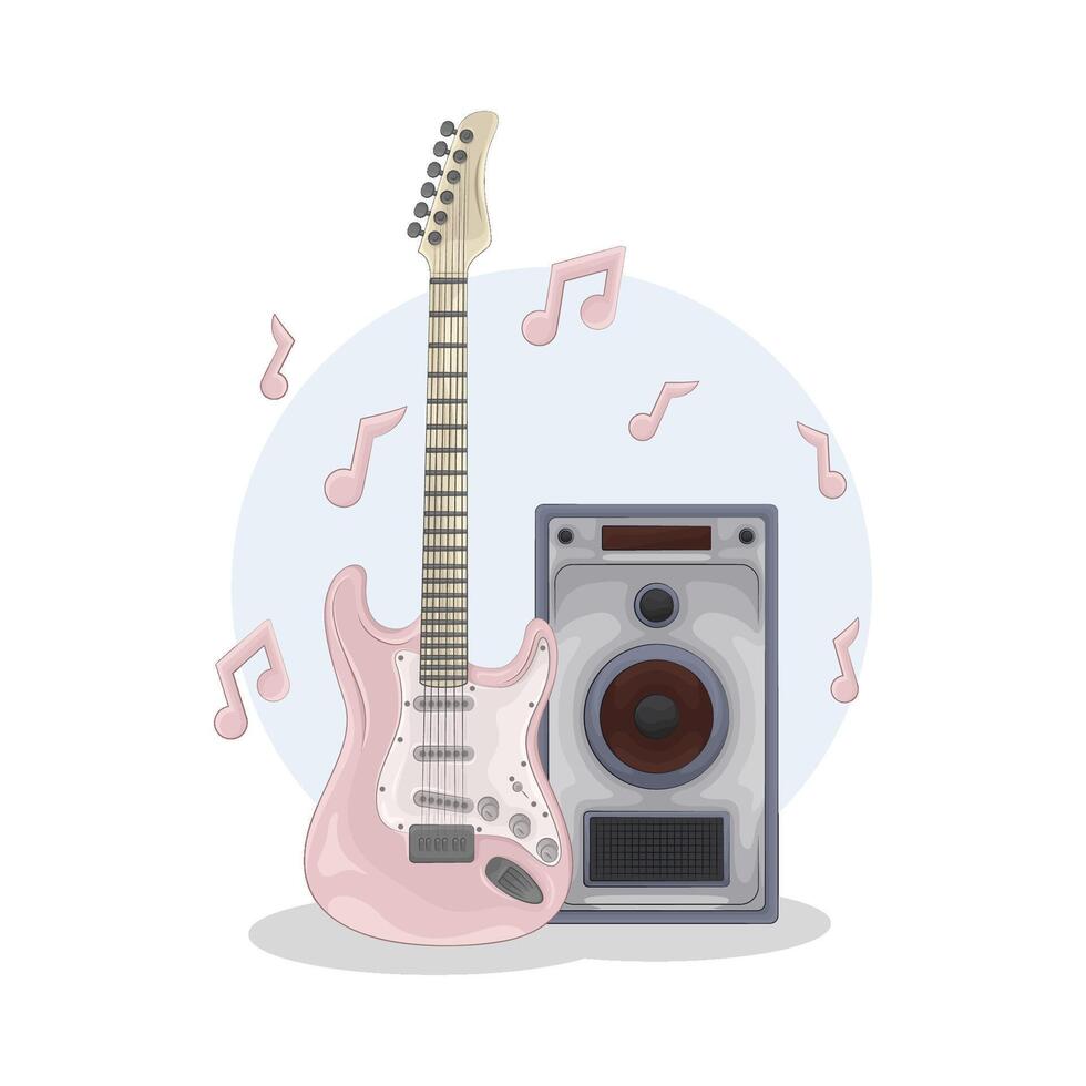 illustration av elektrisk gitarr vektor