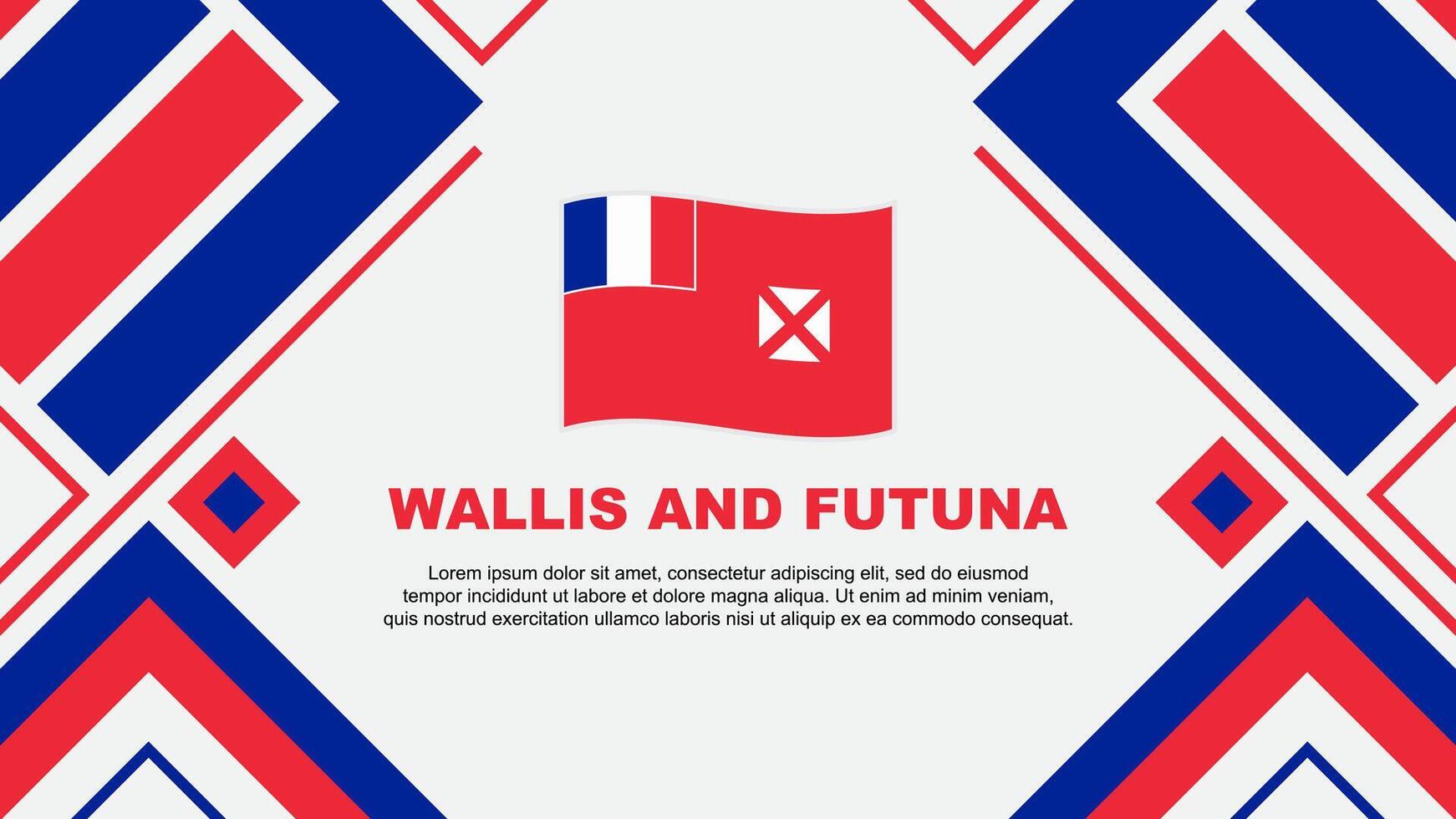 Wallis und futuna Flagge abstrakt Hintergrund Design Vorlage. Wallis und futuna Unabhängigkeit Tag Banner Hintergrund Vektor Illustration. Wallis und futuna Flagge