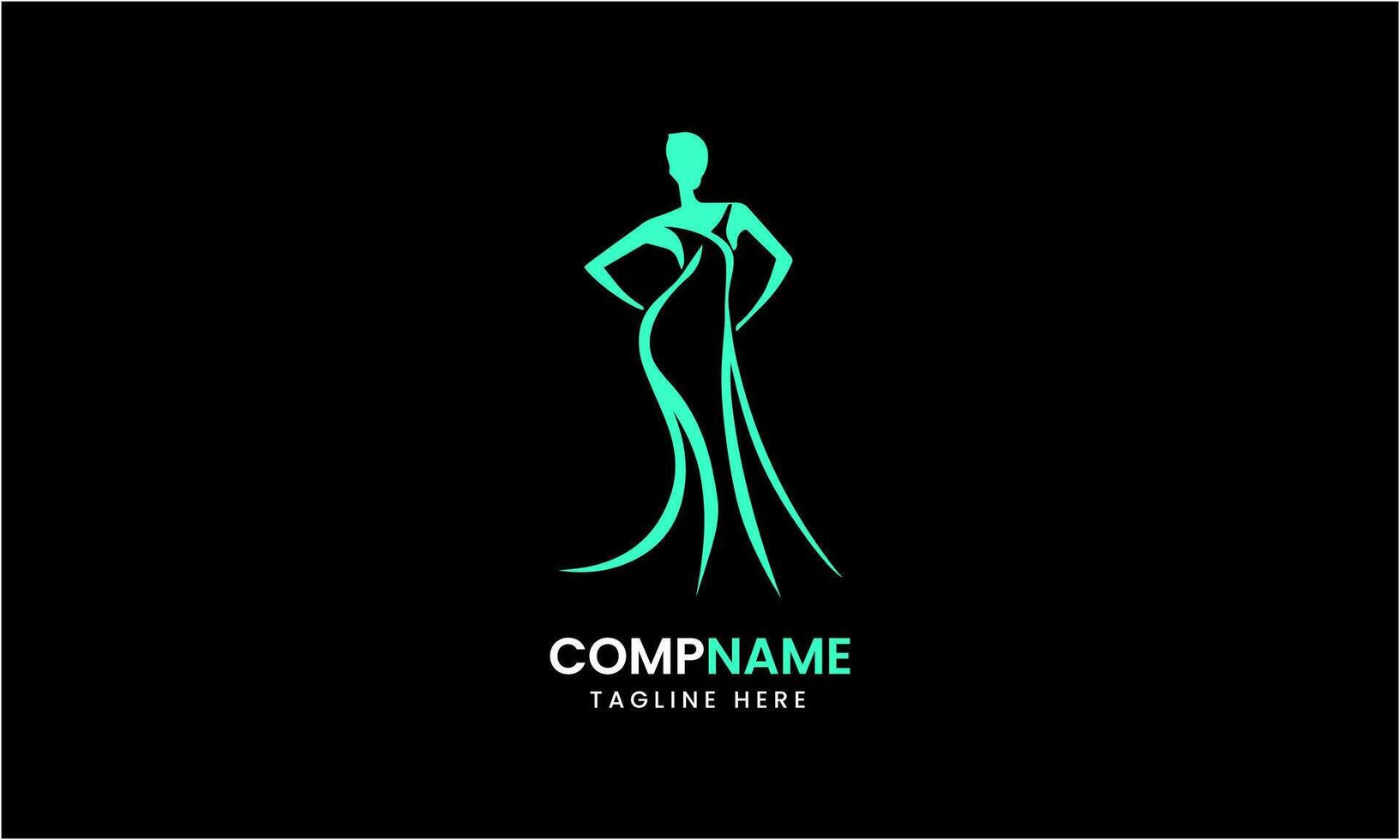 ai genererad damer klänning ikon vektor minimalistisk logotyp mall