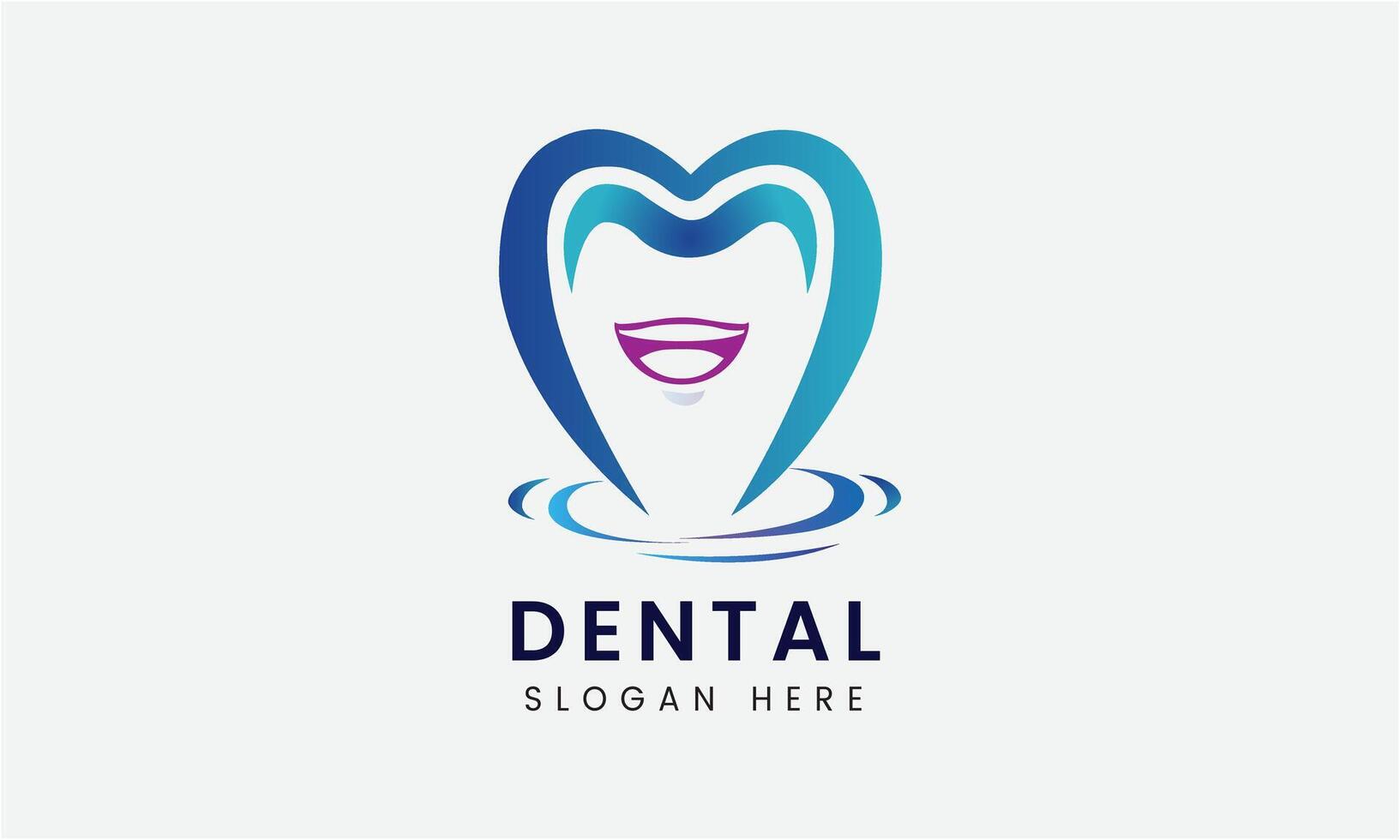 ai genererad dental tänder mun hälsa medicinsk logotyp ikon vektor design mall