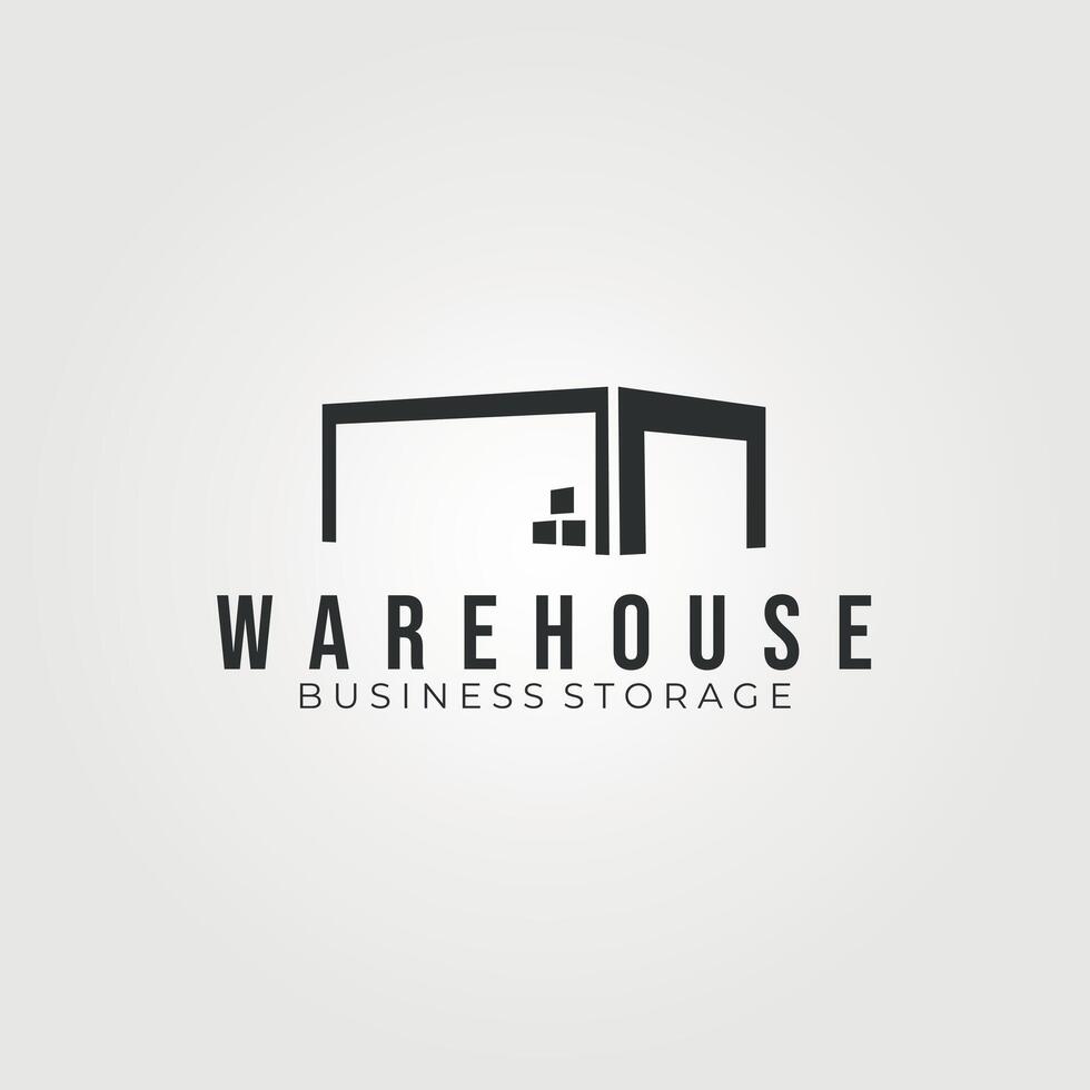 Warenhaus Logo Vektor Jahrgang Illustration