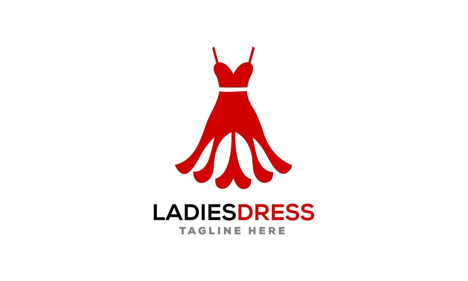 ai generiert Damen Kleid Symbol Vektor minimalistisch Logo Vorlage
