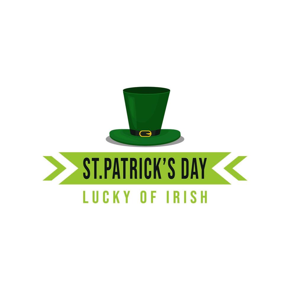 Logo Design glücklich St Patrick's Tag irisch Urlaub. Symbol Design Element Vektor