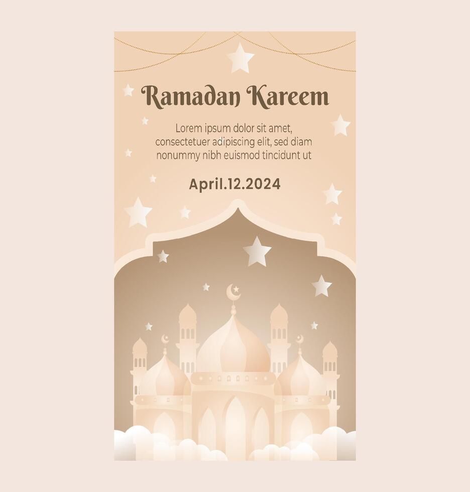 eben Ramadan kareem dekorativ Festival Karte islamisch Ramadan Gruß vektor