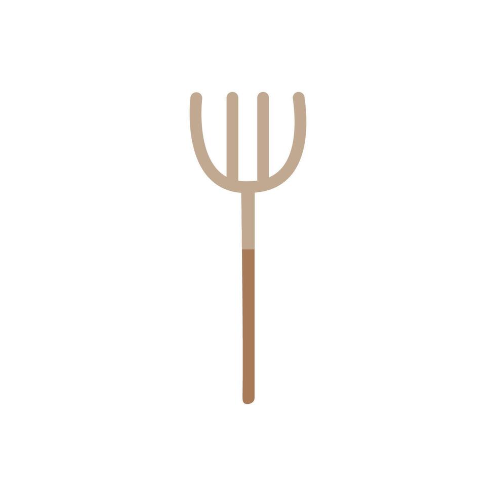 tecknad serie gafflar för kratta hö. trädgård verktyg. ett Artikel för en bruka eller ranch. vektor