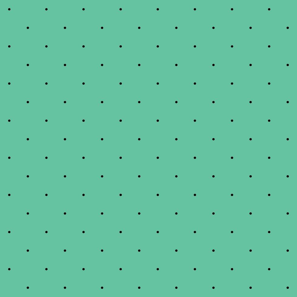 Mini schwarz nahtlos Polka Punkt Muster Vektor, Minze Grün Hintergrund. vektor