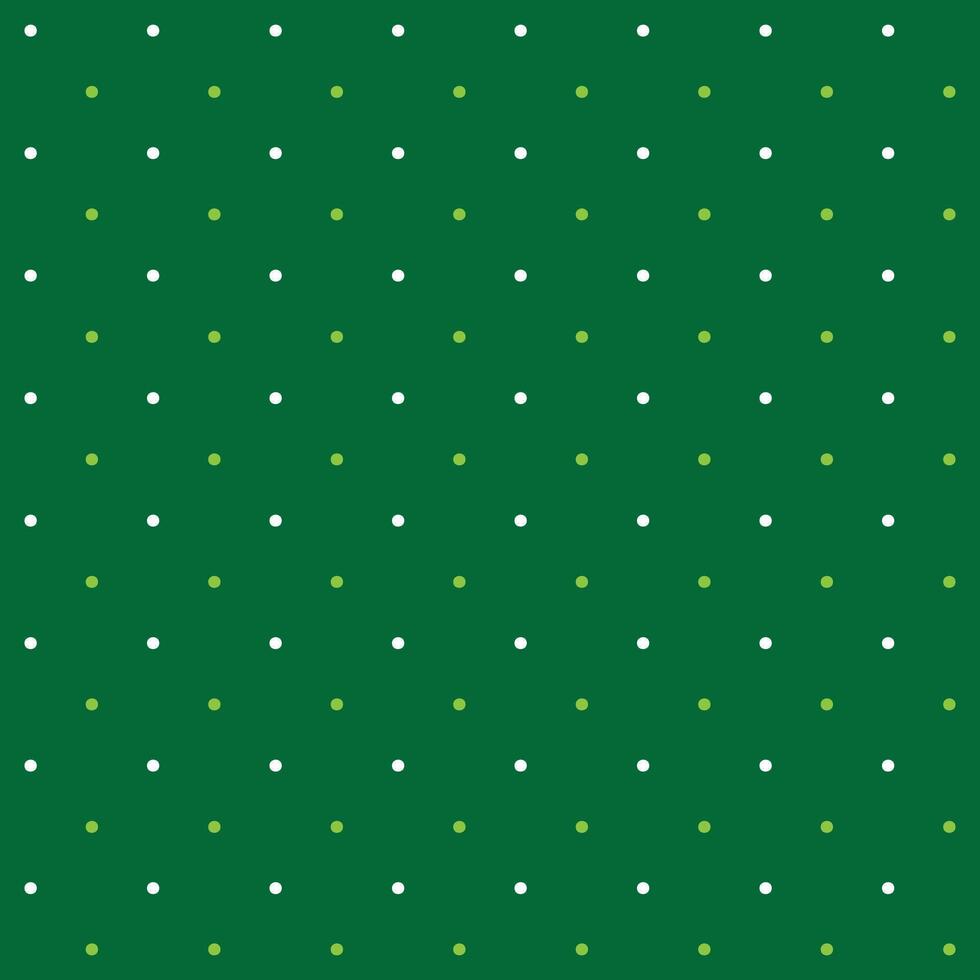 klein Weiß und Grün nahtlos Polka Punkt Muster Vektor, Grün Hintergrund. Weihnachten Thema vektor