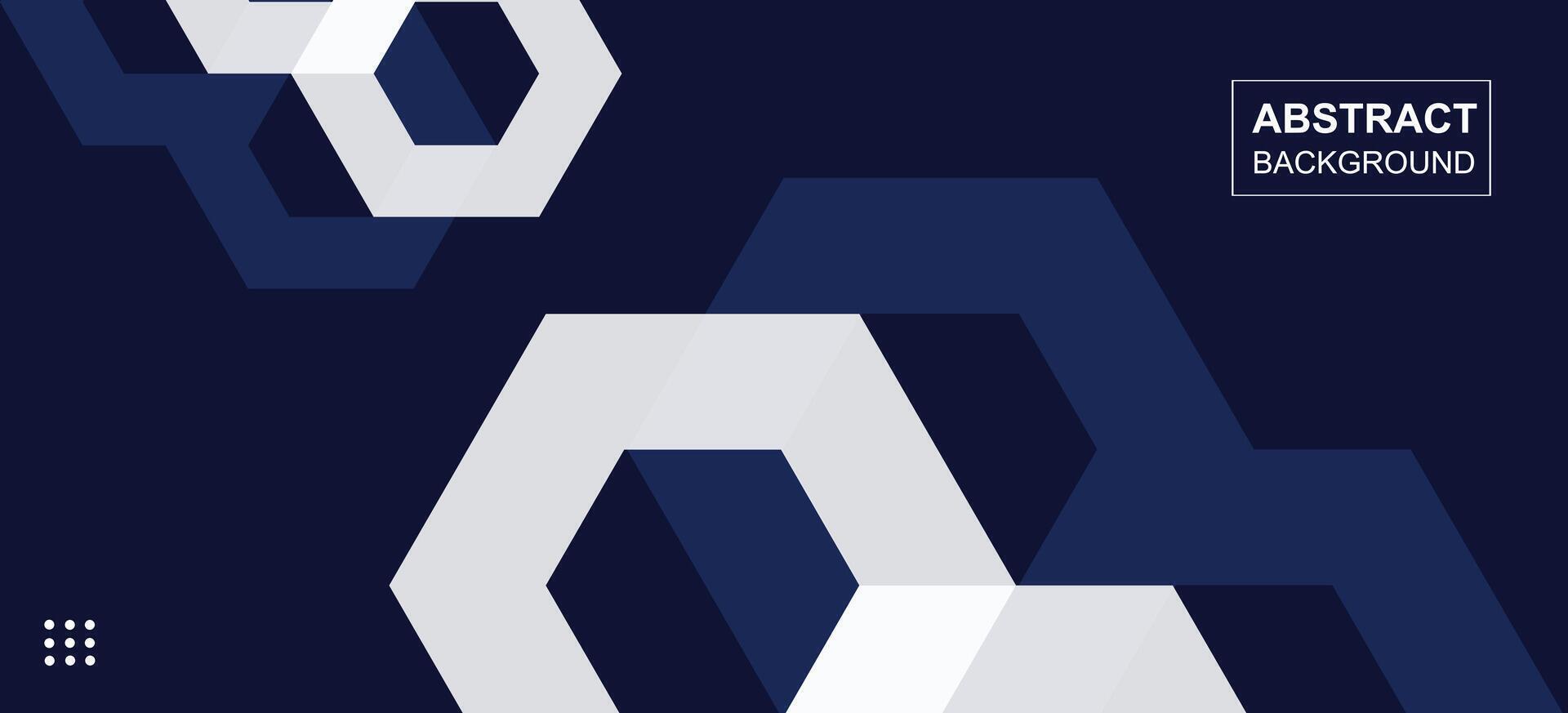 modern abstrakt Blau Weiß Hexagon gestalten Konzept Geschäft Hintergrund Design. Vektor Illustration