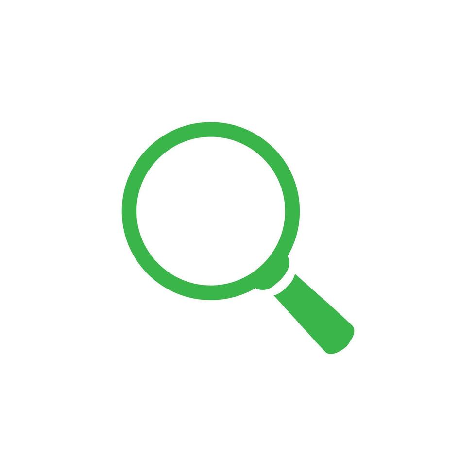 Grün Suche Symbol Vektor einstellen isoliert auf Weiß Hintergrund