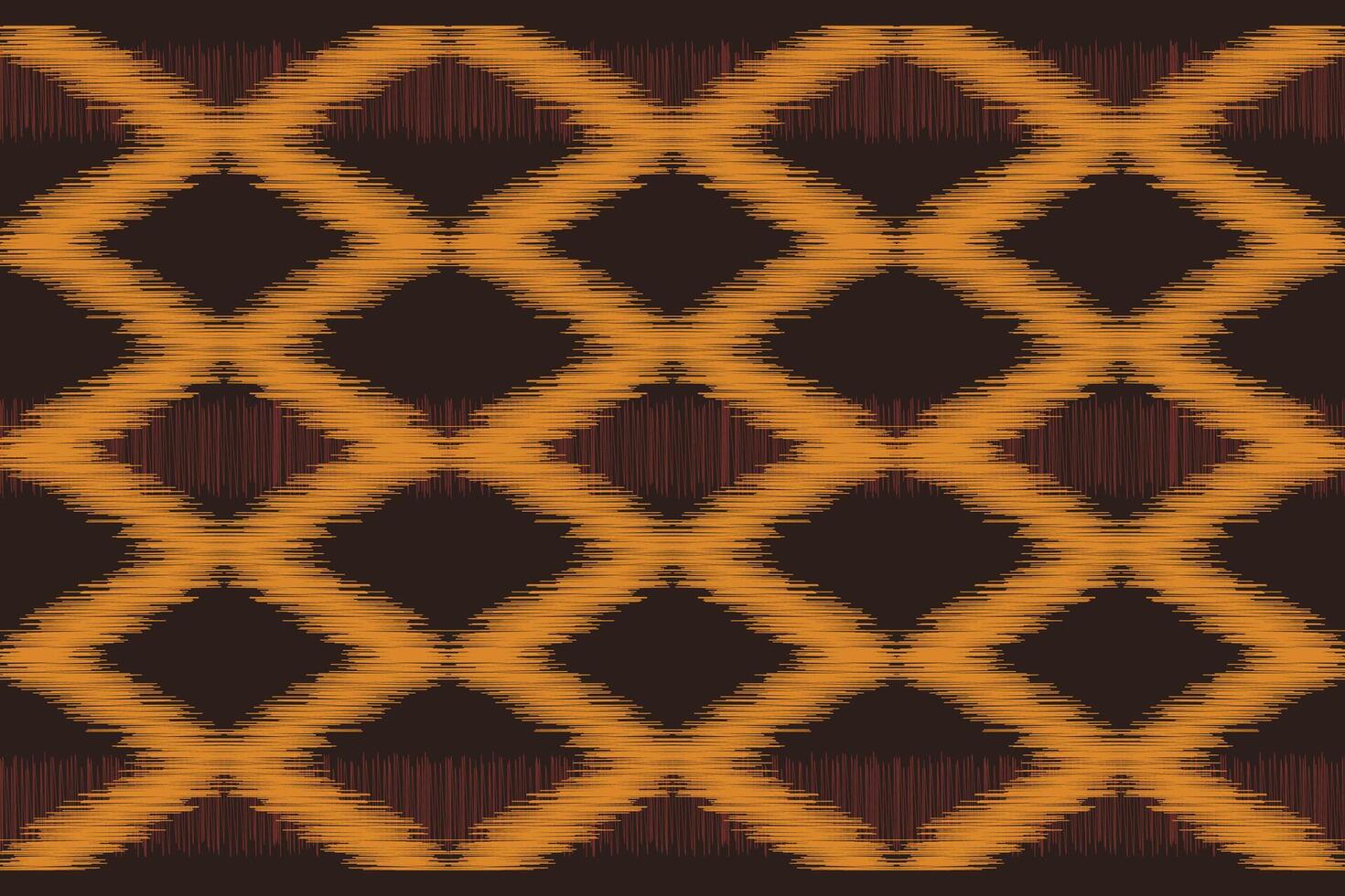 traditionell etnisk ikat motiv tyg mönster bakgrund geometrisk .afrikansk ikat broderi etnisk orientalisk mönster brun bakgrund tapet. abstrakt, vektor, illustration.texture, ram, dekoration. vektor