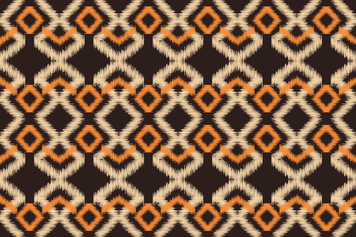 traditionell ethnisch Ikat Motiv Stoff Muster Hintergrund geometrisch .afrikanisch Ikat Stickerei ethnisch orientalisch Muster braun Hintergrund Hintergrund. abstrakt, Vektor, Illustration. Textur, Rahmen, Dekoration. vektor