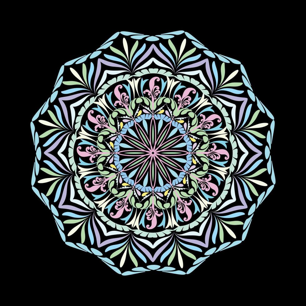 blomma mandala. tryckbar paket dekorativ element. färg sida mall. vektor illustration.