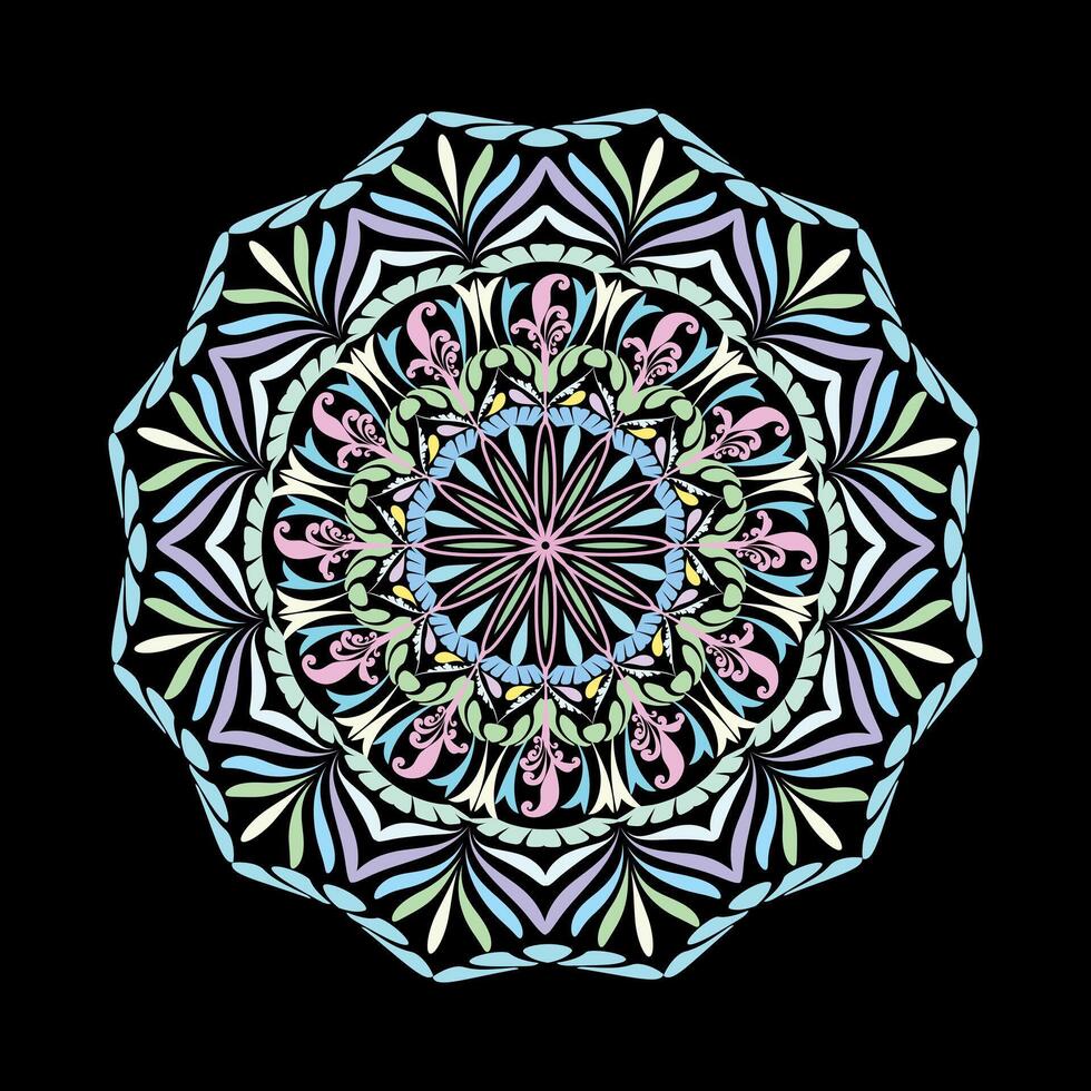 Blume Mandala. druckbar Paket dekorativ Elemente. Färbung Seite Vorlage. Vektor Illustration.