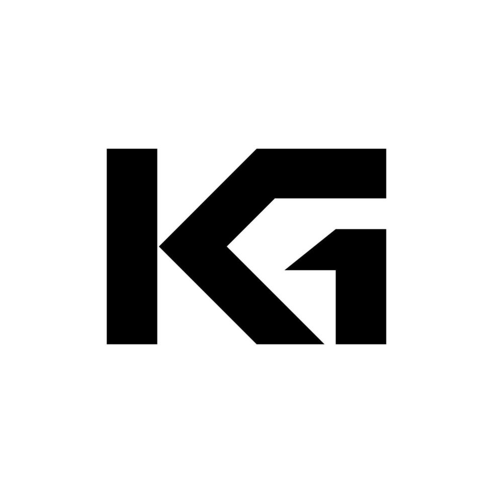 Brief kg modern gestalten einzigartig Design mit eben kreativ abstrakt Typografie Monogramm Logo vektor