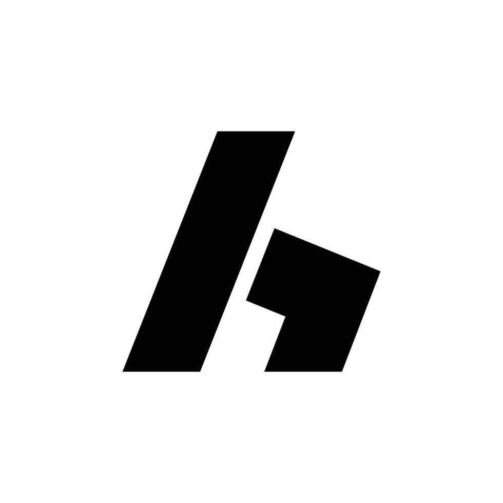 brev hg eller gh modern form med första små bokstäver monogram logotyp begrepp vektor
