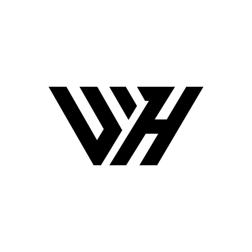 brev wh modern ny unik former alfabet kreativ typografi monogram abstrakt logotyp vektor