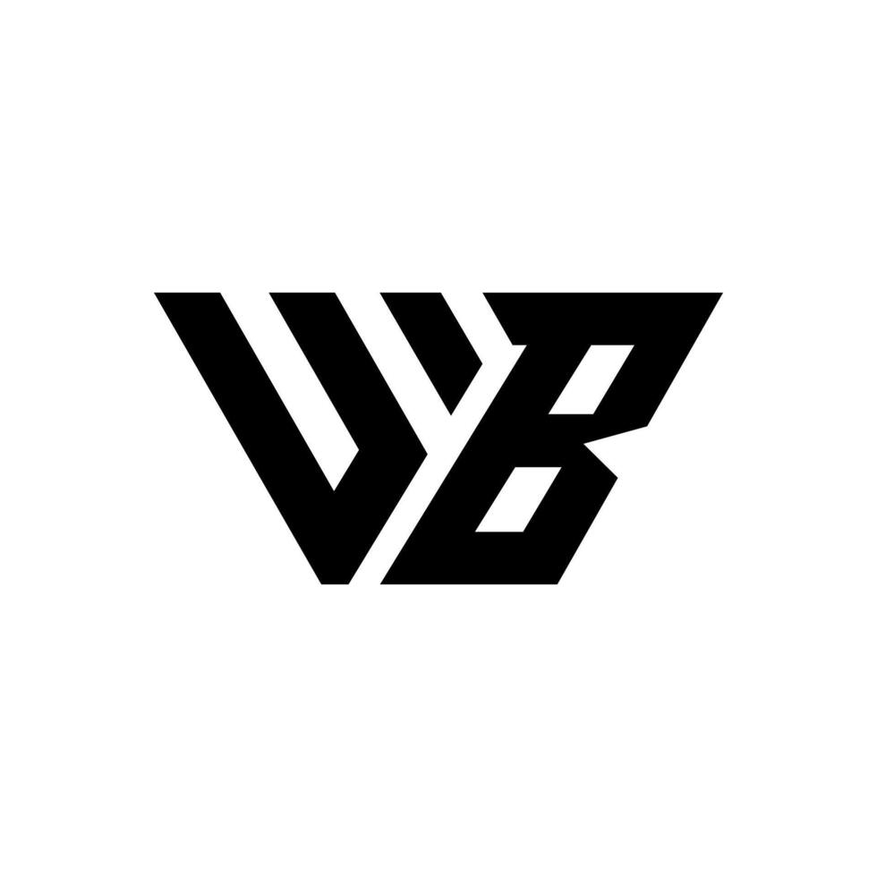 Brief wb modern Neu einzigartig Formen Alphabet kreativ Typografie Monogramm abstrakt Logo vektor