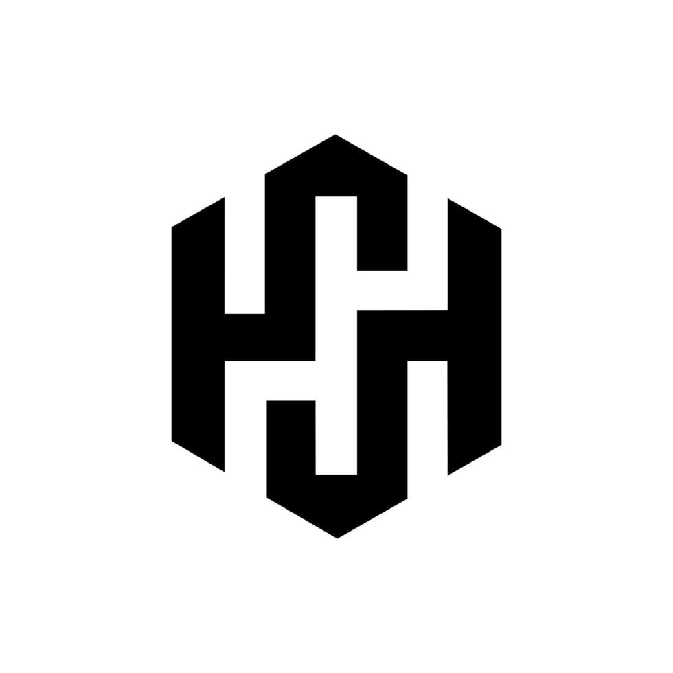 Brief hc oder CH sechseckig Formen Alphabet modern einzigartig Monogramm Logo vektor