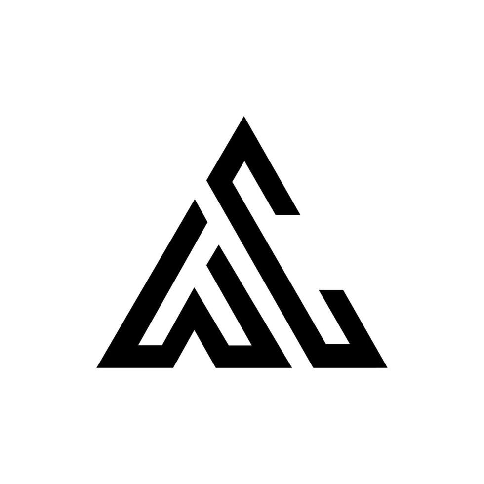 brev en w c modern unik form ny abstrakt monogram typografi logotyp aning vektor