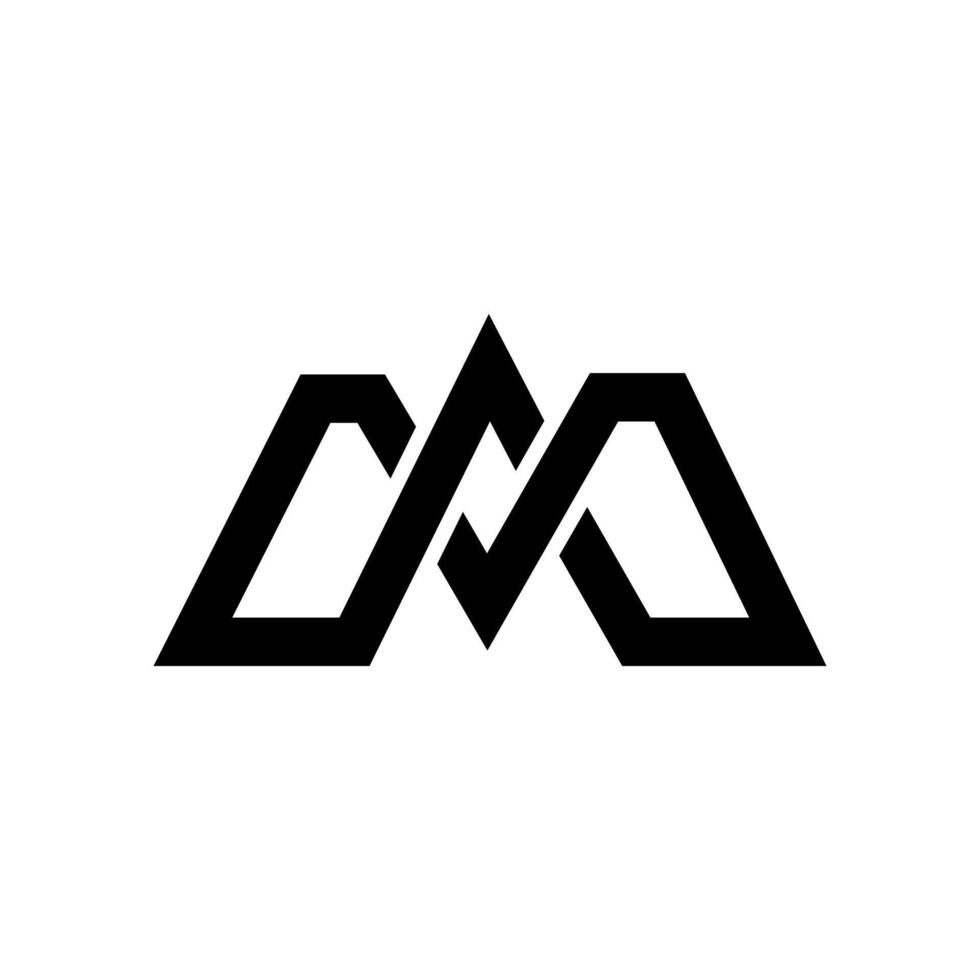 brev mv linje konst kreativ unik form monogram ny logotyp design vektor