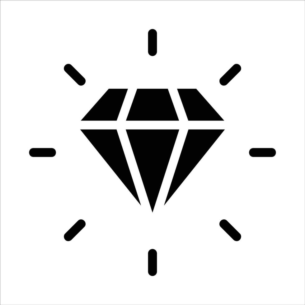 Diamant im eben Design Stil vektor