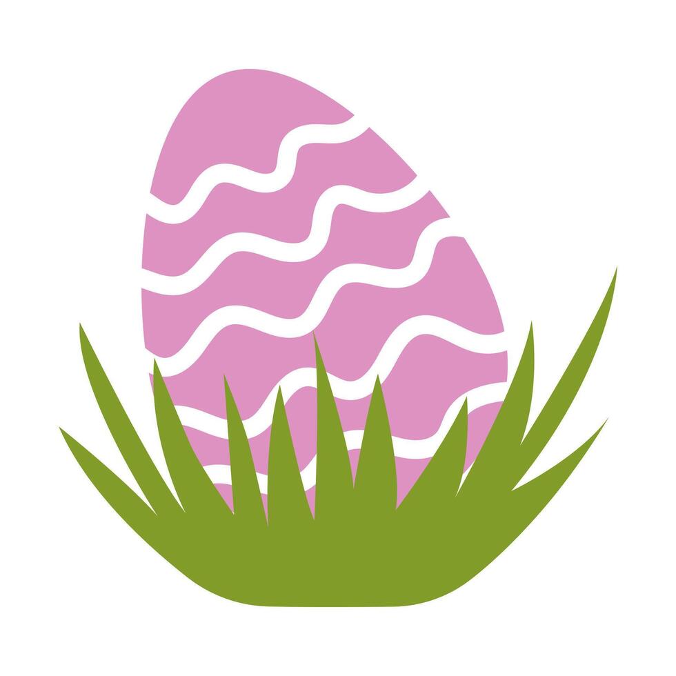 påsk ägg i de gräs. vektor illustration.