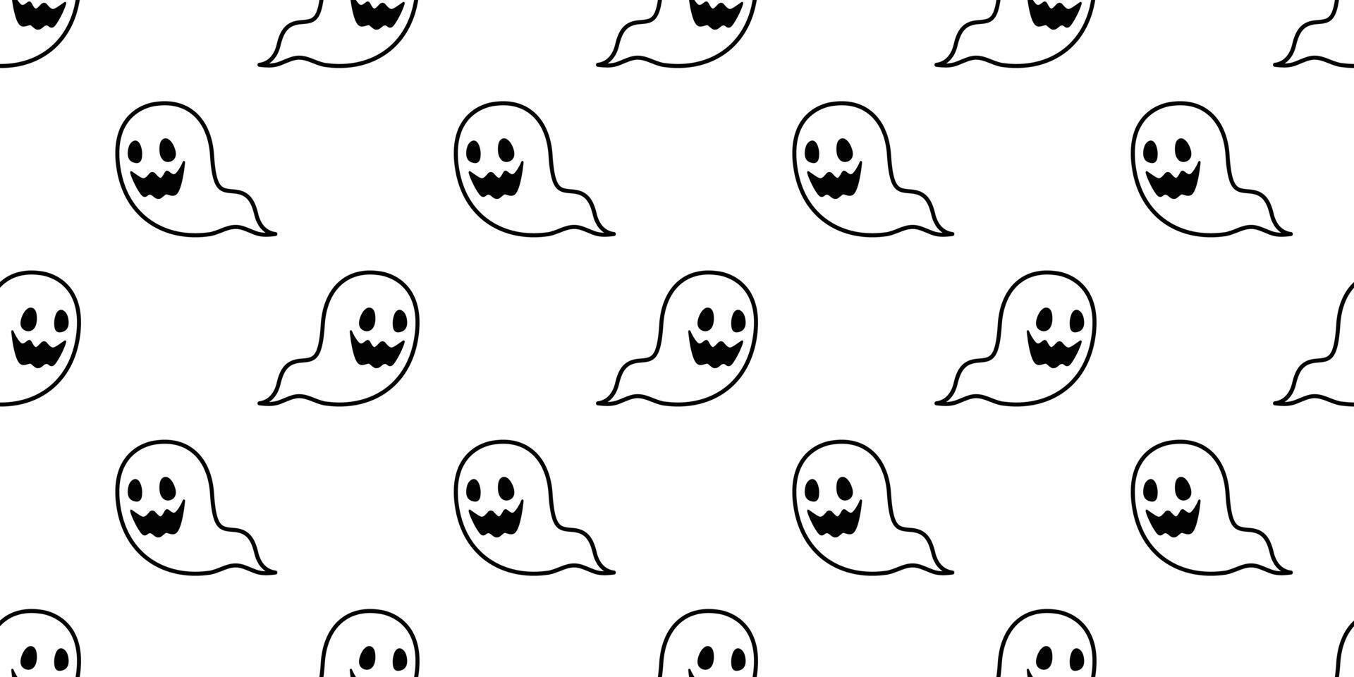 spöke sömlös mönster halloween vektor läskigt scarf isolerat upprepa tapet bricka bakgrund jäkel ondska tecknad serie klotter illustration gåva slå in papper design