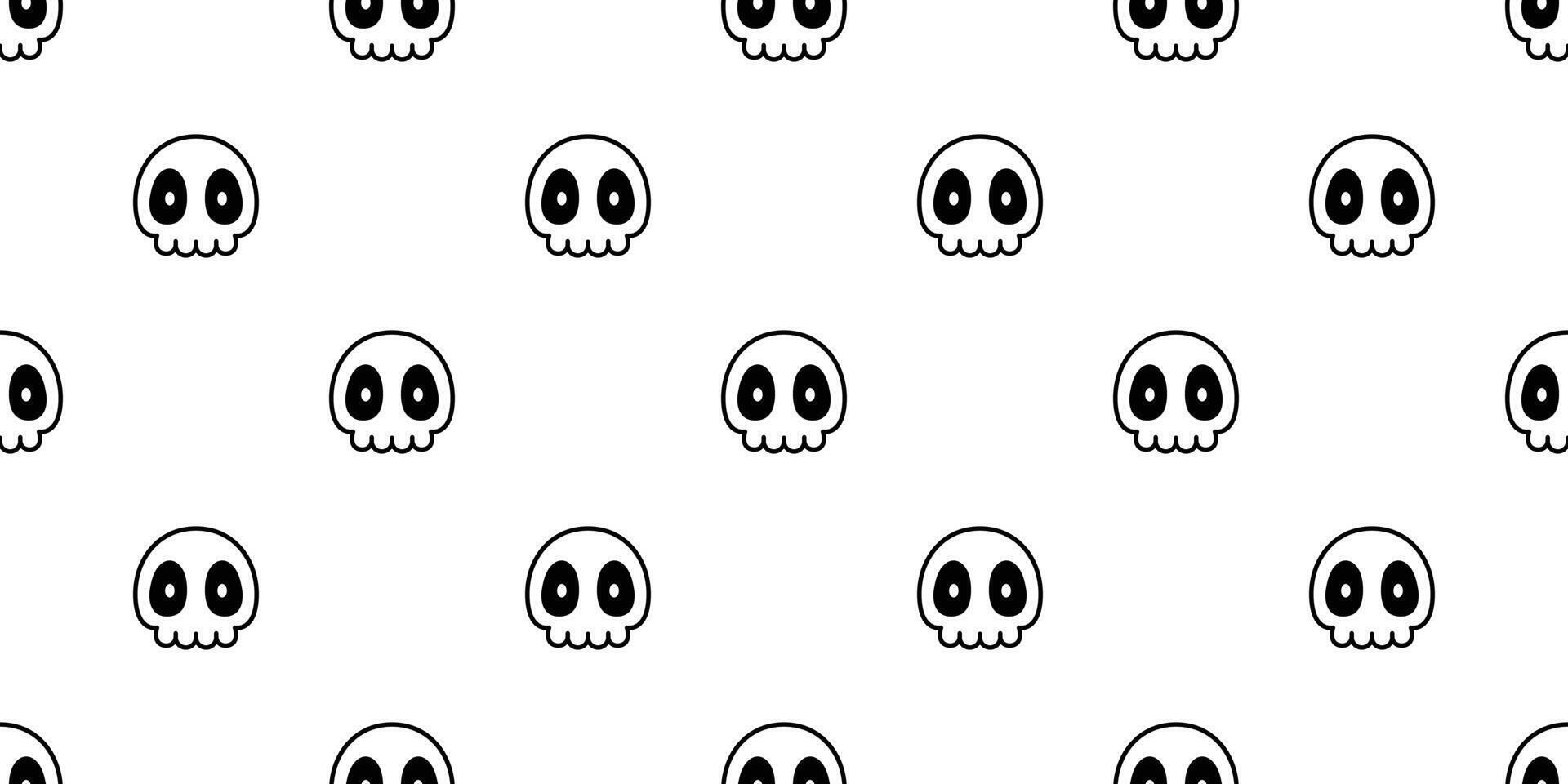 skalle sömlös mönster halloween bones pirat vektor symbol spöke scarf isolerat upprepa tapet bricka bakgrund tecknad serie klotter illustration design