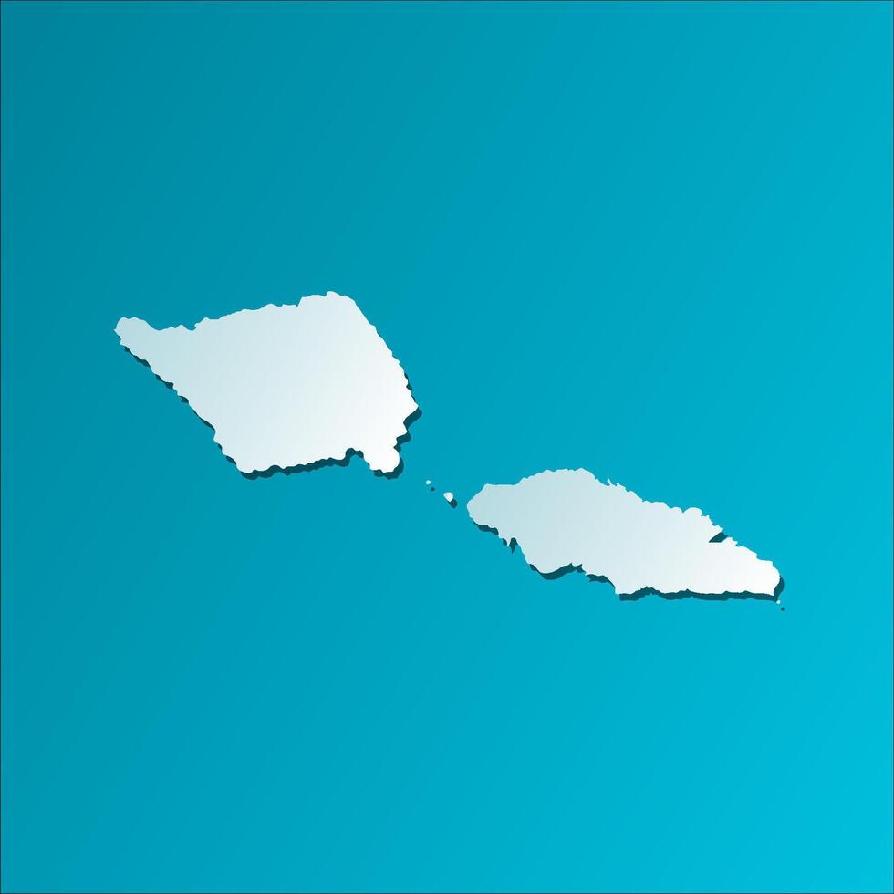 Vektor isoliert vereinfacht Illustration Symbol mit Blau Silhouette von Samoa Karte. dunkel Blau Hintergrund