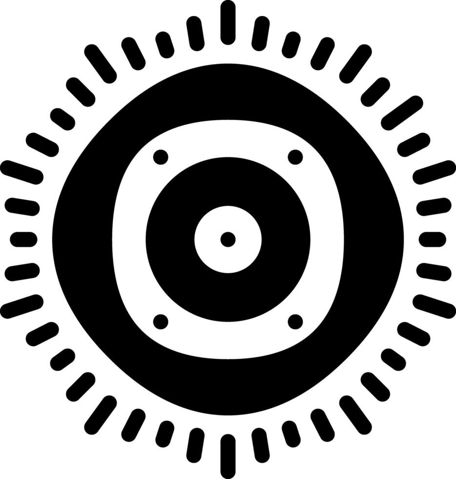 vektor fast svart ikon för ljud