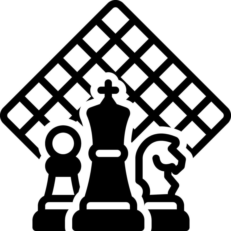 Vektor solide schwarz Symbol zum Schach