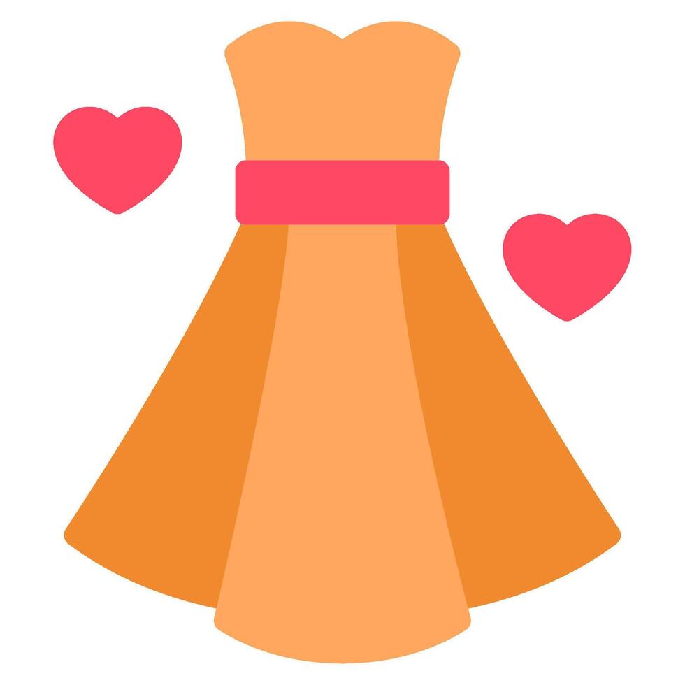 Kleid Hochzeit Symbol Illustration vektor