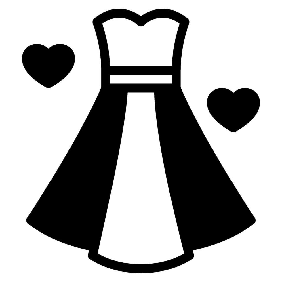Kleid Hochzeit Symbol Illustration vektor
