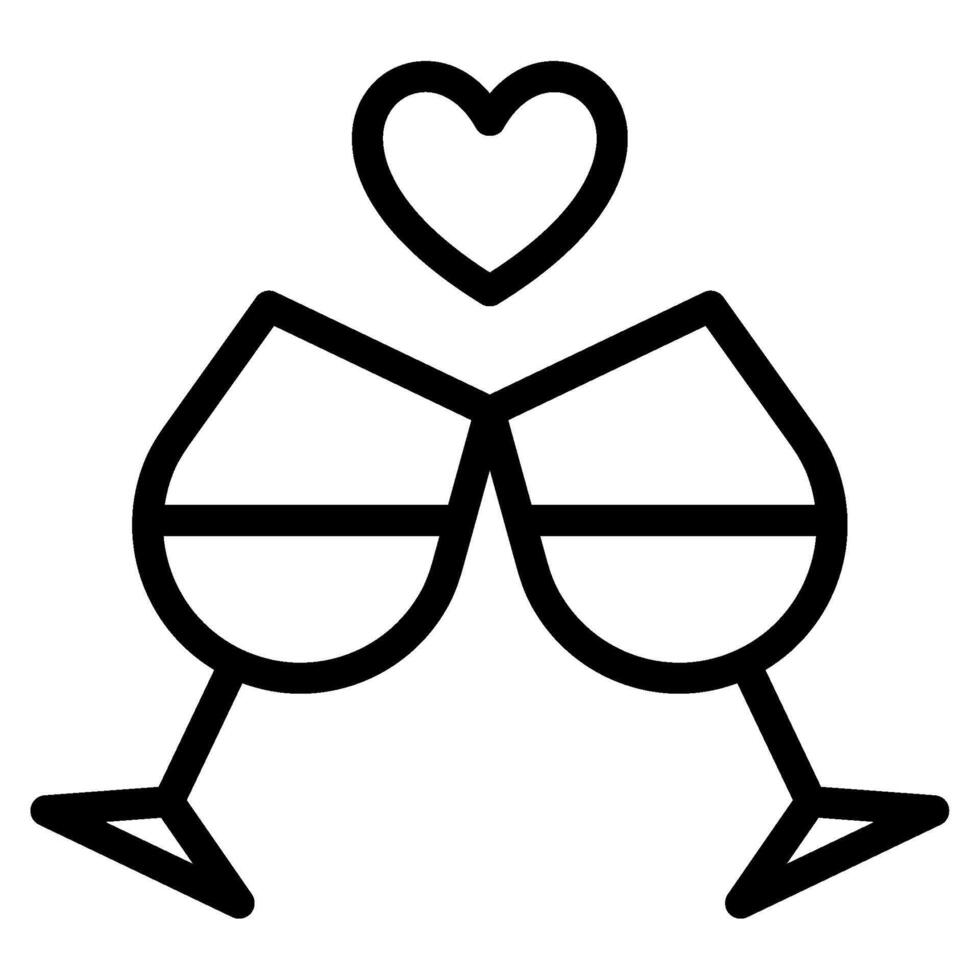 Prost Hochzeit Symbol Illustration vektor